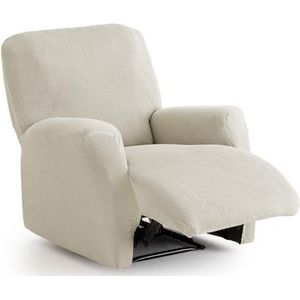 Maxifundas Inka Elastische bankovertrek voor relaxstoel, ivoorkleurig, extra zacht, antislip, elastisch