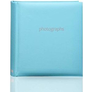 ARPAN Insteekhoes boekgebonden memoalbum voor 200 foto's 10 x 15 cm, pastelblauw, 23 x 23 cm