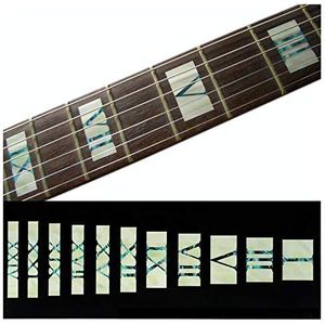 Inlay Sticker gripplank positionering marker voor gitaren & bas - Roman nummerblok - witte parel