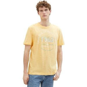 TOM TAILOR T-shirt voor heren, 35206 - Sunny Yellow Finestripe, XL