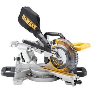 DEWALT DCS365N Accu-afkortzaag, afkort- en verstekzaag, 184 mm zaagbladdiameter, 48 graden hellingsinstelling, XPS-zaaglijnweergave, levering zonder accu en oplader