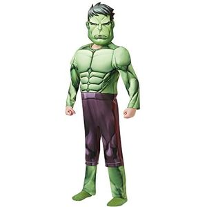 Rubie's 640839L Marvel Avengers Hulk Deluxe Kinderkostuum, jongens, 7-8 jaar