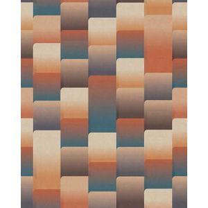 Rasch Behang 363883 - Fotobehang op vlies met ronde hoeken en randen in blauw, oranje en beige uit de collectie Magicwalls - 2,65 m x 2,12 m (l x b)