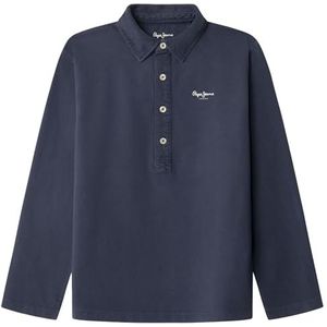 Pepe Jeans Samuel LS Polo voor jongens, blauw (marine), 4, Blauw (zwart), 4 jaar