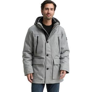 TOM TAILOR - Winterparka - Grijs - Gevoerd - Met Capuchon