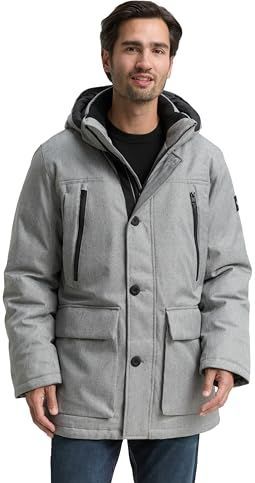 TOM TAILOR - Winterparka - Grijs - Gevoerd - Met Capuchon