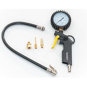 MICHELIN - Bandenpomp - Zwart - Met Dubbele Laddermeter - Drukveld 0-8 bar