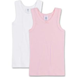 Sanetta Onderhemd voor meisjes (dubbelverpakking) | Hoogwaardig en duurzaam onderhemd voor meisjes van biologisch katoen. Inhoud: set van 2 ondergoed voor meisjes