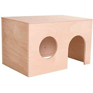 Trixie 60861 houten huis voor cavia's, 24 × 15 × 15 cm