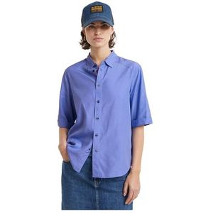 G-Star RAW Military Button Down Short Sleeve, blauw (Wedgewood D25240-4304-g691), XL