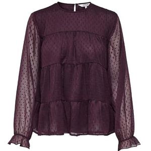 Only - ELIZA LIFE - Blouse - Dobbystructuur - Relaxed Fit - Lange Mouwen
