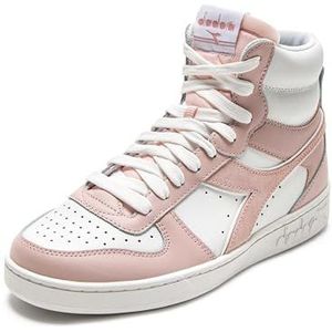 Diadora Magic Basket Mid Leather Wn Sneakers voor dames, wit/peach whip, 38,5 EU, White Peach Whip, 38.5 EU