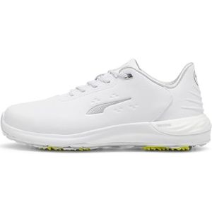 PUMA Phantomcat Nitro + golfschoen voor heren, Puma Wit PUMA Zilver Ash Grijs, 46 EU