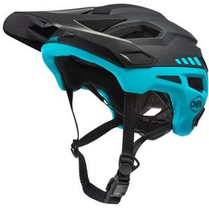 O'NEAL | Mountainbike-helm | MTB All-Mountain | Overtreft de veiligheidsnormen EN1078 & CPSC voor fietshelmen | Trailfinder helm Split | volwassenen | zwart/turquoise | S/M (54-58 cm)