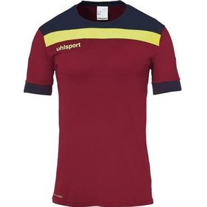 Uhlsport Offense 23 T-shirt met korte mouwen voor heren, bordeauxrood/marineblauw/Amari, 164