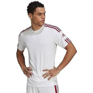 adidas heren T-shirt Squadra 21 Jersey, White / Team Power Red, XS