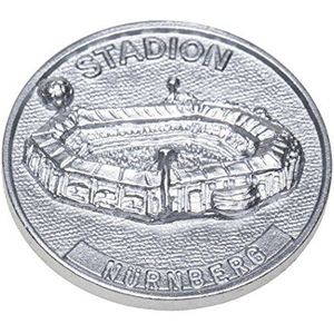 Schnabel-Schmuck Nürnberg Medaille voetbalstadion, zilver / zwart / rood / goud beschilderd