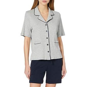 Seidensticker Tweedelige pyjama voor dames, korte pyjama, lichtgrijs, gemêleerd, 44