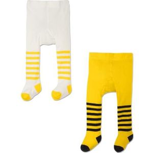 Borussia Dortmund BVB Baby Panty (2 stuks) - Aangenaam warm en zwart-geel gestreept Gr. 74/80, Meerkleurig, 74/80 cm