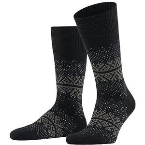 FALKE Heren Sokken Inverness M SO Wol Kasjmier Gedessineerd 1 Paar, Zwart (Black 3000), 39-42