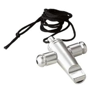 Meinl Percussion Samba Whistle Instrument - Samba Whistle With Lanyard - Muziekinstrument - Aluminium, Zilver (SW-1)