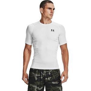 Under Armour Ua Hg Armour Comp Ss T-shirt heren, Wit, S