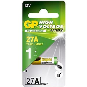 GP -27AB blisterverpakking van 1 hoogspanningsalkaline batterij 12V