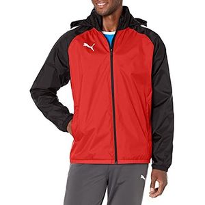PUMA Heren TeamLIGA jas voor alle weersomstandigheden, Rood/Zwart, S