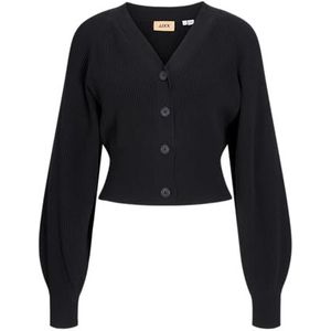 JACK & JONES Jxstina Twist Cardigan Gebreide cardigan voor dames, zwart, S