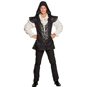 Boland - Volwassen kostuum Hooded Ranger, vest met kap en shirt, middeleeuws kostuum, set, carnaval, themafeest
