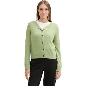 TOM TAILOR Cardigan gebreide jas voor dames, 36510 - Pure Sage Melange, XXL
