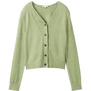 TOM TAILOR Cardigan gebreide jas voor dames, 36510 - Pure Sage Melange, XXL