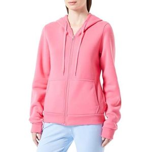 Libbi Stijlvolle capuchontrui voor dames, Kleding met ritssluiting, polyester, roze, maat XS