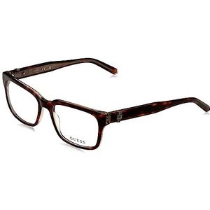 Guess GU50084 bril, Dark Havana, 52/17/145 voor heren, Donker Havana