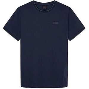 Hackett London HS Badge T-shirt voor heren, blauw (marine), XS, Blauw (zwart), XS
