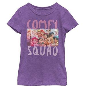 Disney Wreck-It-Ralph Comfy Squad Selfie Girl's Heather Crew Tee, Purple Berry, X-Small, Purple Berry, XS