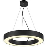 SLV pendelarmatuur MEDO ring 60 / woonkamerlamp, binnenverlichting, hangarmatuur eetkamer, led, plafondarmatuur / 3000K 33 W 2006 lm zwart dimbaar 105 graden,zwart