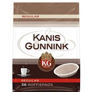 Kanis & Gunnink Koffiepads Regular (360 Pads, Geschikt voor SENSEO Koffiepadmachines, Intensiteit 05/09, Medium Roast Koffie), 10 x 36 Pads