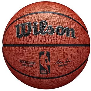 Wilson Basketbal, NBA Authentic Series Model, Binnen/buiten, Gemengd leer, Maat: 7, Bruin