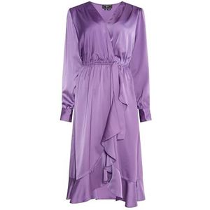 CHANI Midi jurk met lange mouwen voor dames, lila, L