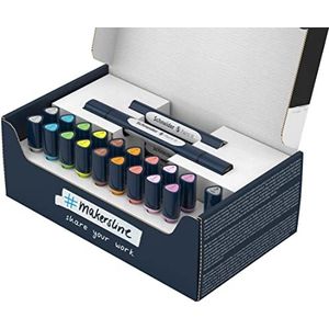 Schneider Twin Marker Paint-It 040 borstel & ronde complete set V2-27 stuks diverse kleuren