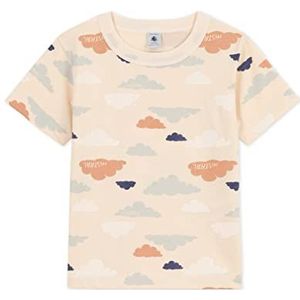 Petit Bateau T-shirt voor jongens, Wit Avalanche/Multico, 8 Jaren