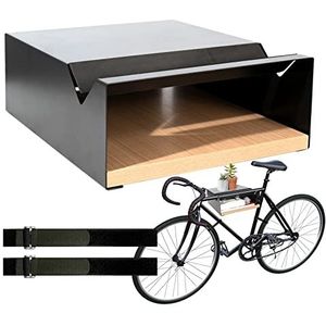 MOSHAY Fietsmuur Mount S-Rack Fietshouder Aluminium Hout - Fietshouder voor Racefiets Grind Bike Touring Bike - Fietsenstandaard Muur Indoor Opslag voor Garage Woonkamer