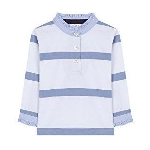 Gocco Poloshirt met strepen voor baby's, Blauw (Lichtblauw Bb Zm), 6-9 Maanden