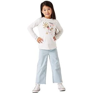 Garcia Kids T-shirt met lange mouwen voor meisjes, gebroken wit, 104/110, off-white, 104 cm