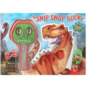 Depesche 12133 Dino World - Snip Snap Book, knutselboek met dinosaurusmotieven, boekje met knipoefeningen, incl. kinderschaar, vanaf 4 jaar