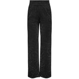 Only - ONLPOPTRASH - Glitterbroek - Zwart - Regular Fit - Rechte Pijpen