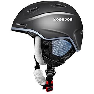 Kopobob Skihelm met oorbeschermers Outdoor verstelbare skihelm voor volwassenen sneeuwhelm fiets ski�ën winter fietsen sport helm voor heren en dames (58-61 cm)