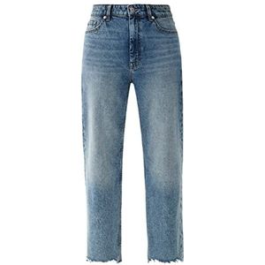 s.Oliver Karolin Cropped Straight Leg Jeans, Karolin cropped straight leg, blauw (light blue denim), 44W x 34L