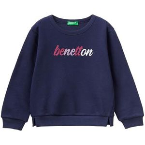 United Colors of Benetton Sweatshirt met capuchon voor meisjes en meisjes, donkerblauw 252, 1 jaar